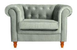 Collection Chesterfield Fabric Chair - Duck Egg